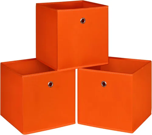 Miniatura 14 de Cubos de Almacenamiento Plegables Negros Contenedores, Cubos de Almacenamiento de Tela de 11 Pulgadas, Cajas de Almacenamiento de Tela, Cubos