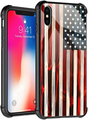 Miniatura 14 de Funda compatible con iPhone XS, funda para niñas y mujeres, cielo azul, flor, luna y mariposa