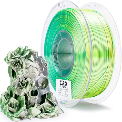 Miniatura 30 de ZIRO Filamento PLA, Filamento de Impresora 3D de Seda de Coextrusión de Triple Color 1.75mm, para Bolígrafo de Impresora 3D, Carrete PLA Multicolor