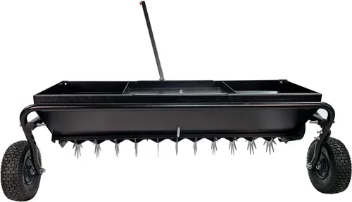 Miniatura 4 de Brinly AS2-40BH-P Esparcidor aireador combinado para remolque con bandeja de peso, 40 pulgadas, negro mate