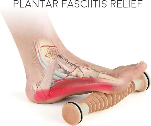 Miniatura 8 de Rodillo de pie de madera Body Back y paquete de bola de masaje de pies Foot Star® para alivio de la fascitis plantar