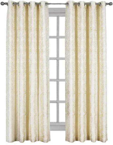 Miniatura 8 de Royal Hotel Bedding Catalina - Panel de cortina jacquard con ojales superiores, juego de 2 paneles, 108 x 63 pulgadas, par
