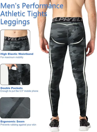 Miniatura 99 de SPVISE Pantalones de compresión para hombre, leggings para deportes, gimnasio, mallas atléticas frescas y secas, capa base para correr, fútbol