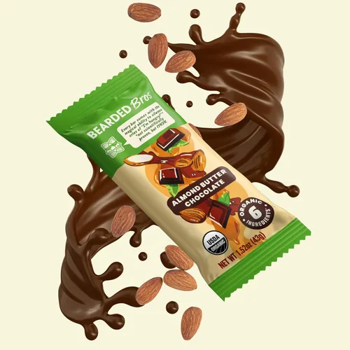 Miniatura 7 de Bearded Brothers Barras energéticas veganas orgánicas, sin gluten ni soja, paleo, enteras 30 Sin OMG, bajas glucémicas, altas en proteínas, fibra