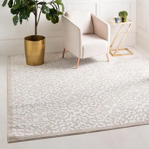 Miniatura 13 de Alfombra de Área de la Colección Rushmore de Unique Loom - Johnson (Corredor de 2' x 7' 3", Blanco Nieve/Beige)