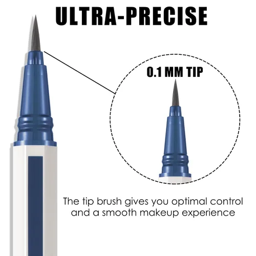 Miniatura 3 de FOCALLURE Delineador de ojos de precisión a prueba de tristeza, lápiz delineador de ojos a prueba de sudor, secado rápido, a prueba de manchas