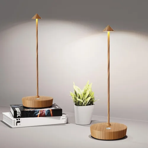 Miniatura 14 de Lámparas de mesa inalámbricas recargables, 6000 mAh, funciona con pilas, lámpara de escritorio LED para exteriores, impermeable, portátil, táctil