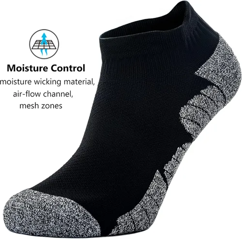 Miniatura 5 de CWVLC - Calcetines tobilleros deportivos de compresión acolchados unisex