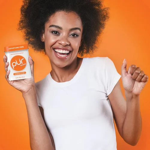 Miniatura 6 de PUR Caramelos de menta Sin aspartame Hechos con xilitol Caramelos naturales con sabor a Mandarina Tango, sin azúcar, veganos, sin gluten