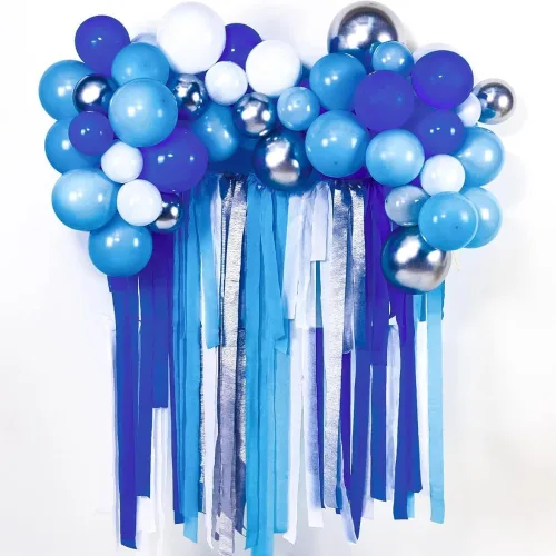 Miniatura 3 de Rollo de papel crepé azul bebé, 81 pies (1 unidad), ideal para impresionantes manualidades, decoración de fiestas y más