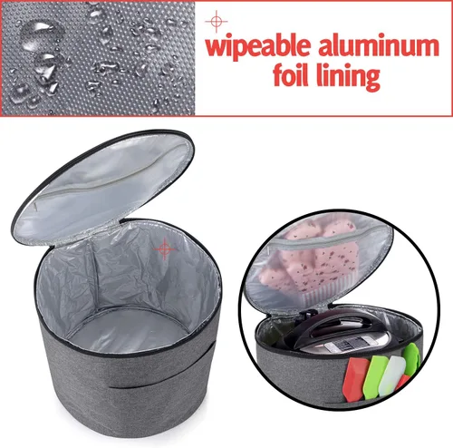 Miniatura 2 de Luxja Cubierta antipolvo compatible con olla instantánea de 6 cuartos de galón (incluida en la parte inferior), cubierta de cierre de cremallera