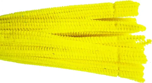 Miniatura 3 de 100 piezas de tallos de felpilla mullidos limpiapipas para artes y manualidades (amarillo)