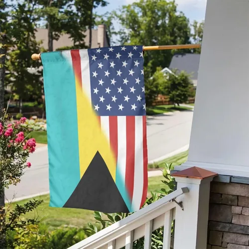Bandera de las Bahamas de Estados Unidos para el jardín, 12 x 18 pulgadas, pancartas verticales, cartel de doble cara para decoración del hogar,