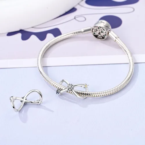 Miniatura 48 de MULA - Dijes de plata de ley 925 para pulseras y collares, colgantes de letras para la familia, cuentas de viaje en avión, dijes de árbol