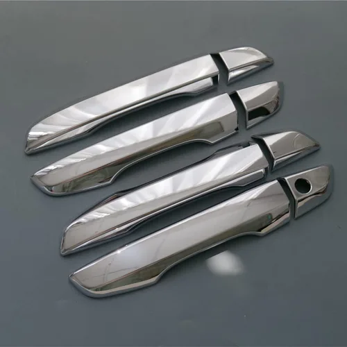Miniatura 8 de Cubierta de manija de puerta para Honda Civic 2016 2017 2018 2019 2020 (fibra de carbono sin agujeros para llave sin contacto)