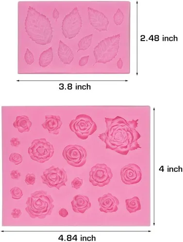 Miniatura 7 de Mity Rain Roses Collection - Molde de silicona con forma de rosa para decoración de tartas con fondant, arcilla polimérica, caramelo, chocolate