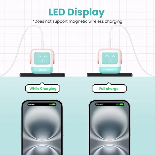 Miniatura 7 de UGREEN Uno - Bloque de cargador USB C de 65 W, cargador GaN de 3 puertos de carga rápida para iPhone 17, regalos para mujeres, para MacBook Pro/Air