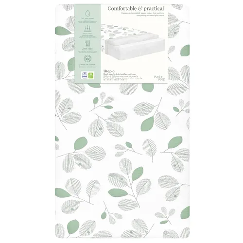 Miniatura 9 de Dream On Me Pure Zen - Colchón 2 en 1 para cuna y niño pequeño, certificado Greenguard Gold y BSA, capa de cobre con infusión de cobre, funda Blanco