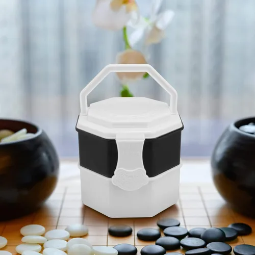 Miniatura 2 de TOYANDONA Go Game Bowl con cerradura y asa, soporte para piezas de ajedrez, piedras de juego, contenedor de almacenamiento de ajedrez