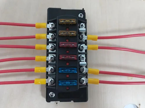 Miniatura 6 de Bloque de fusibles de 6 vías automotriz barco marino coche cámper remolque RV autocaravana caja de fusibles de energía solar 12V - 32V indicador LED