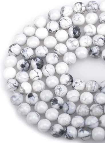 Miniatura 35 de Cuentas sueltas de 0.315 pulgadas/8mm de piedra natural redonda para hacer joyas con cordón elástico Sodalita azul