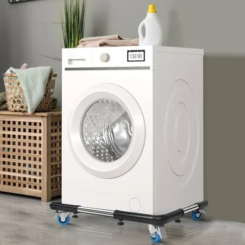 Miniatura 7 de SPACECARE Soporte para Mini Nevera Mueble Carretilla Móvil con 4 Ruedas con Seguro - Base Ajustable Soporte para Refrigerador Lavadora Carrito Móvil