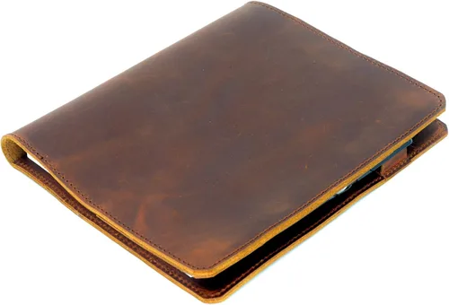 Miniatura 6 de JJNUSA Funda de cuero compatible con tops, bloc legal, bloc de notas de 5 x 8 pulgadas, regla legal, cuadernos envejecidos genuino A5, funda