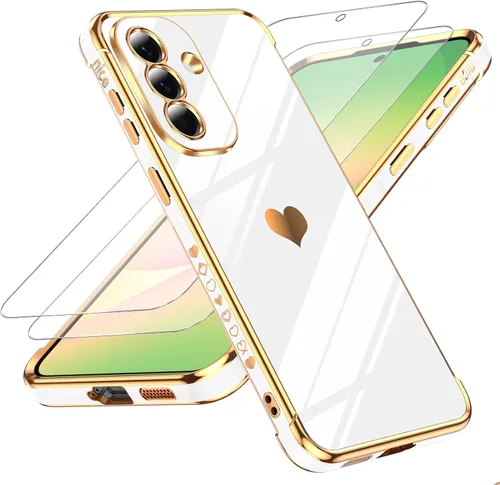 Miniatura 115 de LeYi for Moto G 5G 2025 Case: with Tempered Glass Screen Protector [2 Pcs]+ Full Camera Lens Protection,Love Heart Plating Cute Luxury Soft TPU