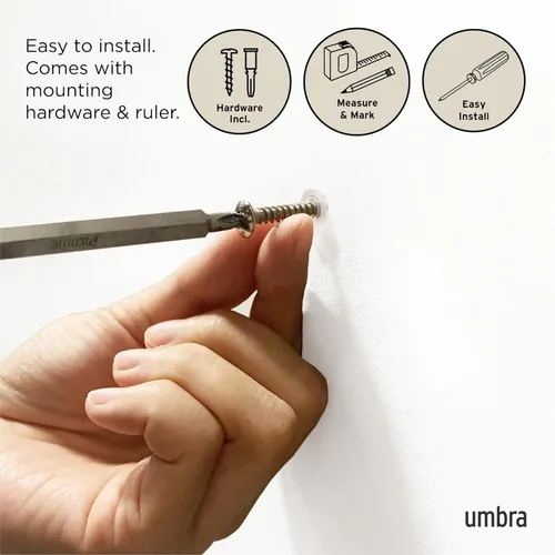 Miniatura 6 de Umbra Flip - Perchero de pared con 3 ganchos Blanco/Níquel