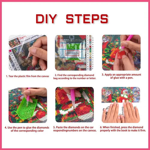 Miniatura 7 de AiYuanzsh Paquete de 10 kits de pintura de diamante cuadrado 5D para adultos, kits de arte de diamantes cuadrados de taladro completo, paisaje