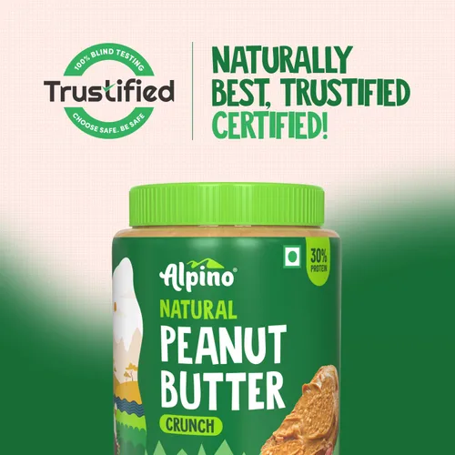 Miniatura 5 de ALPINO Mantequilla de maní suave, hecha con maní 100% tostado, 1.06 onzas de proteína, sin azúcar añadida ni sal, sin gluten, a base de plantas