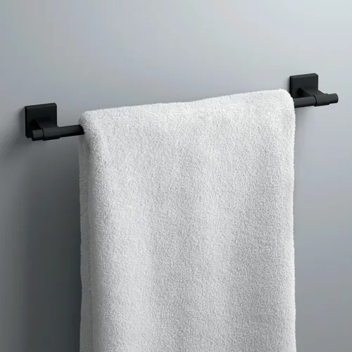 Miniatura 2 de Franklin Brass Maxted (1 paquete) Barra para toallas de 18 pulgadas para baño, barra para toallas color negro mate para pared de baño, soporte
