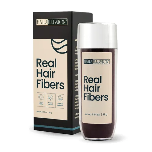 Miniatura 14 de Aerosol de fibras de cabello naturales, no sintético, de Hair Illusion, Negro