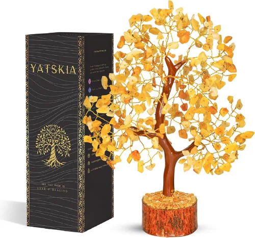 Miniatura 38 de YATSKIA - Árbol de cristal turquesa Feng Shui, alambre, bonsái Buhha, estatua reiki, Chakra curativo energía positiva, buena suerte dinero regalos