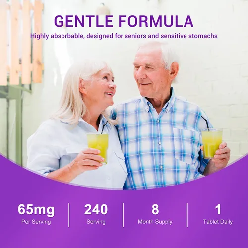 Miniatura 6 de Heivy Suplemento de hierro sulfato ferroso de 325 mg con vitamina C, 240 tabletas veganas (suministro para 8 meses) – 65 mg de hierro elemental