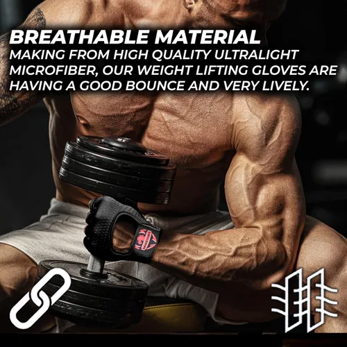 Miniatura 13 de Guantes de entrenamiento FIGHTSENSE para hombres y mujeres, guantes de levantamiento de pesas con palma acolchada de silicona antideslizante