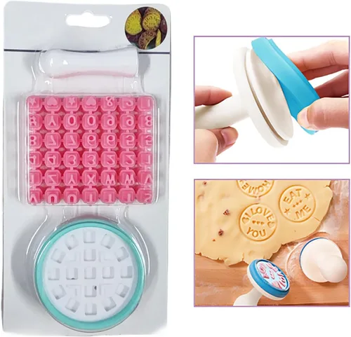 Miniatura 9 de Sellos de letras de arcilla para cerámica, sellos pequeños de plástico del alfabeto para arcilla, también se utiliza como sellos de galletas