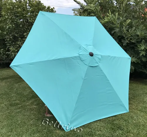 Miniatura 3 de BELLRINO DECOR - Cubierta de toldo para sombrilla de patio de 7.5 pies con 6 varillas de repuesto, fuerte y gruesa (solo toldo), color azul pavo real