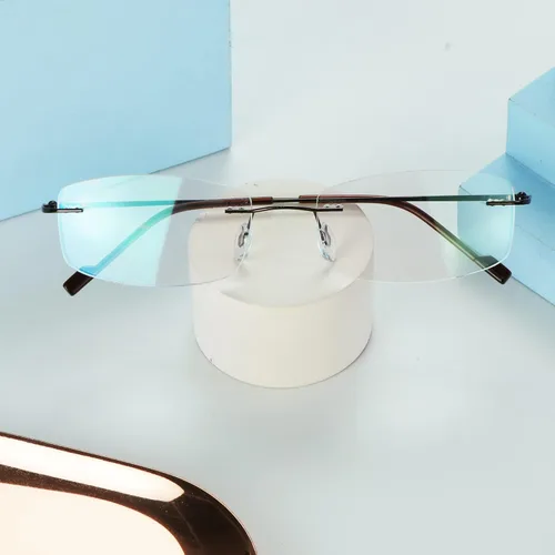 Miniatura 5 de LifeArt - Gafas con bloqueo de luz azul, anteojos de lectura para computadora, gafas sin montura marrón (04_858_brown)