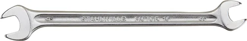 Stahlwille 40030809 Llaves dobles de extremo abierto, motor n.º 10, tamaño 0.315 x 0.354 in, ángulo de desplazamiento de 15 grados, métrico, grado