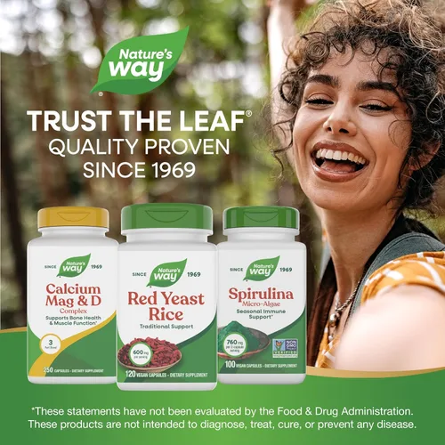 Miniatura 7 de Nature's Way Arroz de levadura roja, soporte tradicional*, 120 cápsulas veganas
