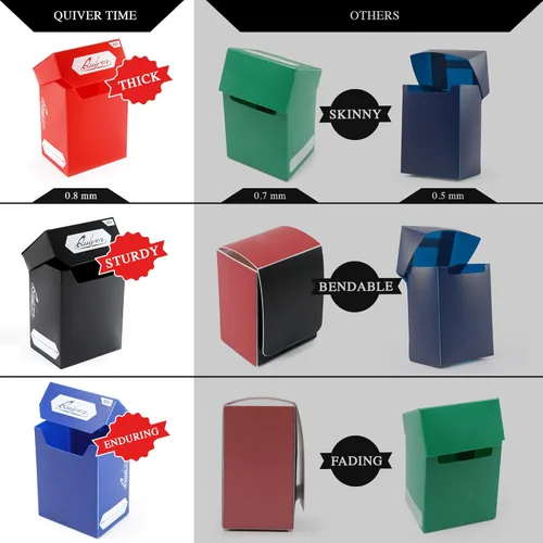 Miniatura 5 de Quiver Time Más de 80 Bloques de Mazos de Cartas Coleccionables Estándar Compatible con Mazos MTG y Otras Cartas TCG - Juego de 5 Cajas de Mazos