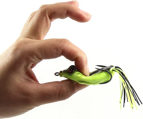 Miniatura 5 de Croch, kit de señuelos de rana de cuerpo hueco para superficie, no se atascan en los yuyos (18 unidades)