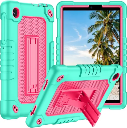 Miniatura 8 de Funda protectora para tablet TCL Tab 8 Plus, correa para el hombro, silicona suave y parte trasera dura, a prueba de golpes, para TCL Tab 8 Plus/TCL