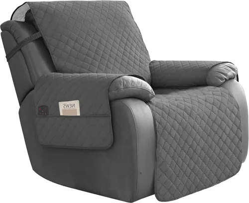 Miniatura 44 de Easy-Going Funda impermeable para sillón reclinable de gran tamaño con bolsillo, 1 funda de sofá reversible para sillón reclinable, protector