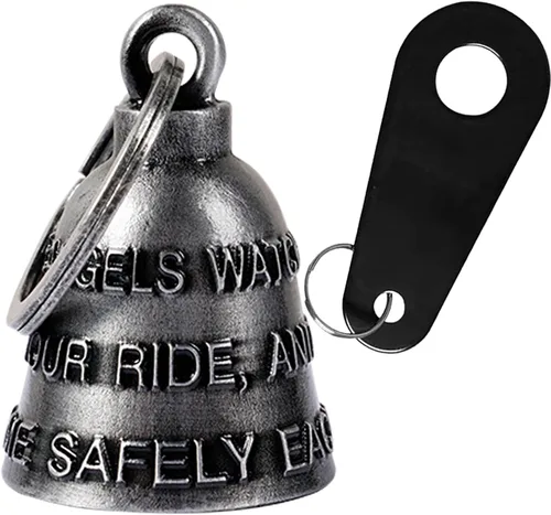 Miniatura 9 de Dream Apparel Campana de Motocicleta Ángel Guardián Aleja Gremlins, Campana de Motociclista para Hombres Mujeres Motociclistas, Regalo de Buena