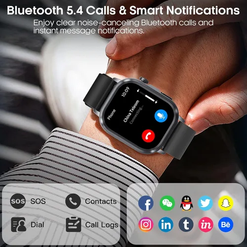 Miniatura 5 de AMOLED - Relojes inteligentes para hombres y mujeres, rastreador de actividad física con monitor de frecuencia cardíaca, estrés y sueño 24/7