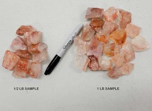 Miniatura 2 de Piedras ásperas de cuarzo de fuego de 1/2 libra, cristal de cuarzo hematoide a granel, piedras naturales y cristales crudos, rocas fuente