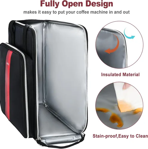 Miniatura 3 de LEFOR·Z Bolsa de viaje para cafetera, compatible con Keurig K-Mini, funda de transporte para cafetera de una sola porción compatible con K-Mini Plus