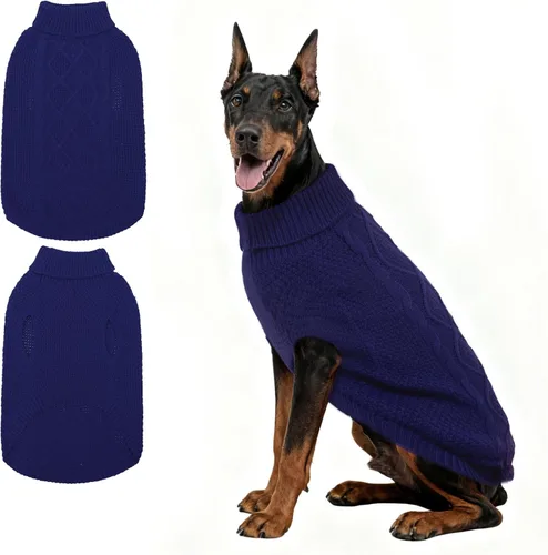Miniatura 24 de Mihachi Suéteres para Perros Pequeños y Medianos Niña o Niño, Camisa Cálida y Suave para Perros, Abrigo para Perros para Clima Frío con Cuello